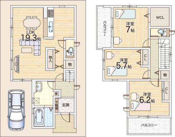 四條畷市美田町の新築一戸建