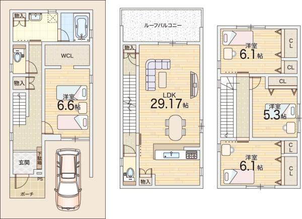 大阪市東住吉区住道矢田１丁目の中古一戸建