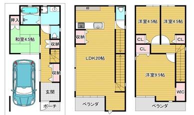 大阪市東淀川区下新庄４丁目の中古一戸建て