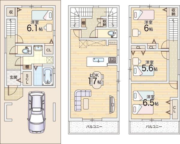大阪市此花区伝法２丁目の新築一戸建