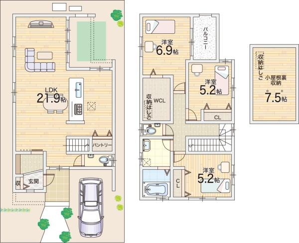 枚方市茄子作南町の新築一戸建
