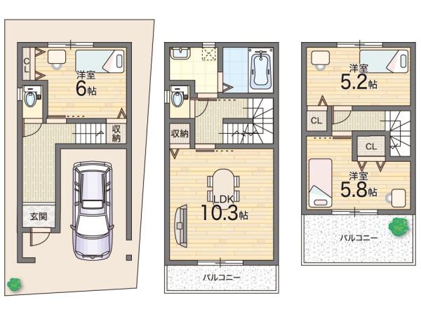 守口市藤田町４丁目の新築一戸建