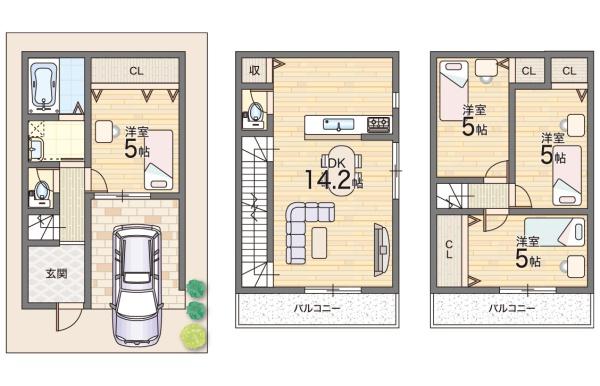 大阪市鶴見区今津中１丁目の中古一戸建て