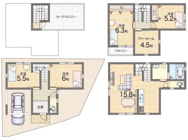 東大阪市岩田町１丁目の新築一戸建