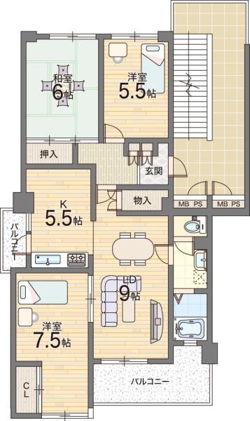 ◇佃第２コーポ４号棟