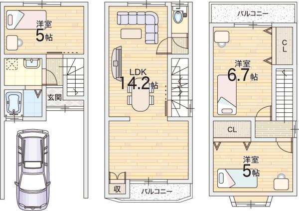 東大阪市若江南町２丁目の中古一戸建