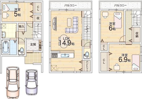 枚方市宮之阪５丁目の新築一戸建