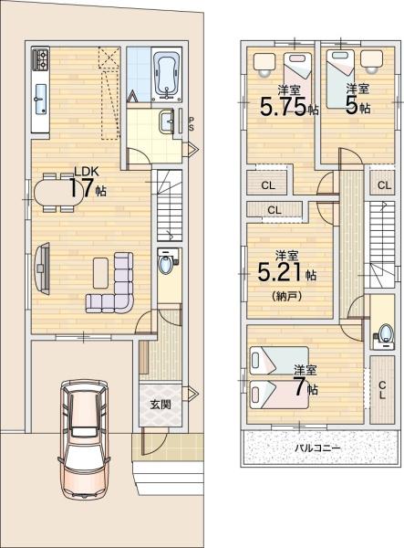 交野市私部４丁目の新築一戸建