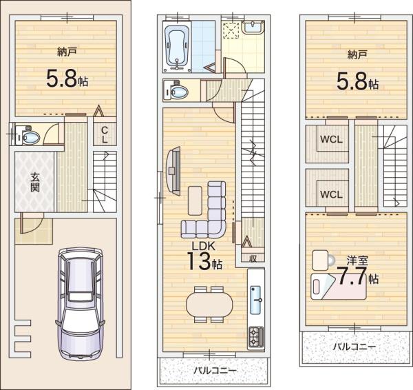大阪市此花区高見３丁目の新築一戸建