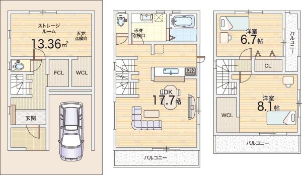 寝屋川市石津中町の新築一戸建