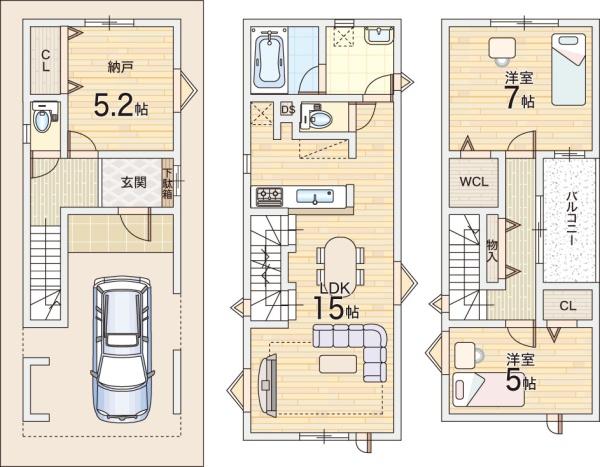 大阪市東淀川区大道南2丁目の新築一戸建