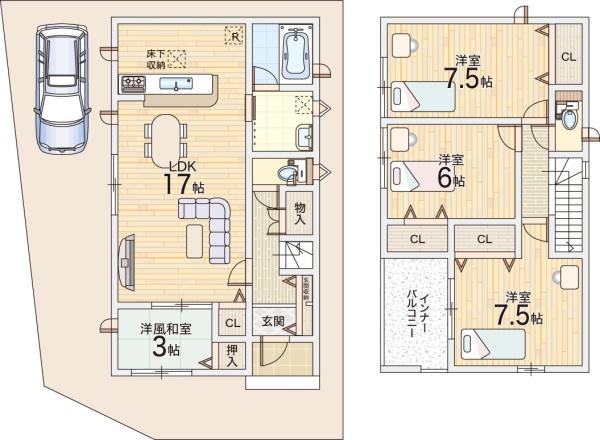 摂津市鳥飼和道２丁目の新築一戸建