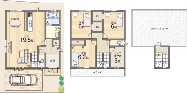 東大阪市中石切町３丁目の新築一戸建