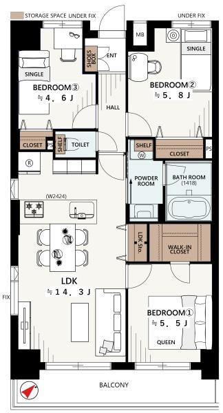 マイキャッスル蒲田(間取り)