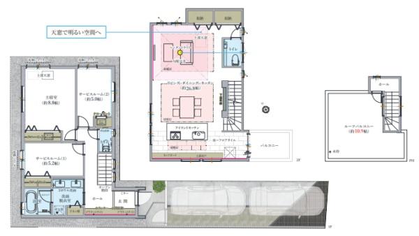 目黒区格の木坂３丁目　新築戸建　２号棟