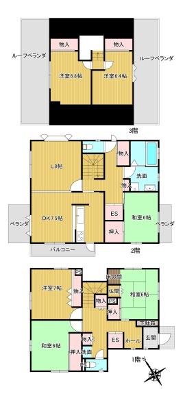 八尾市服部川９丁目の中古一戸建て