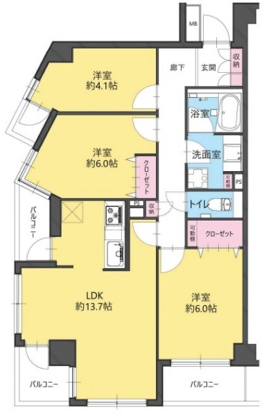 小田急線「百合ヶ丘」イトーピア百合ヶ丘弐番館