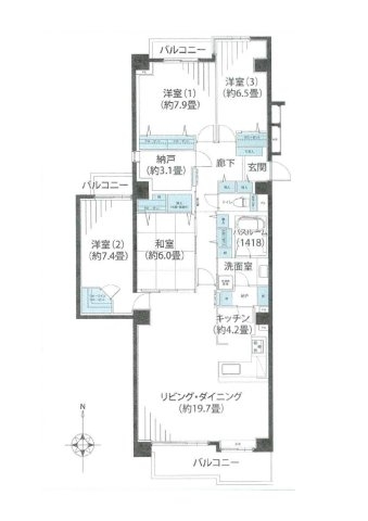 ブルーライン「仲町台」港北ファミールハイツ8-1号棟