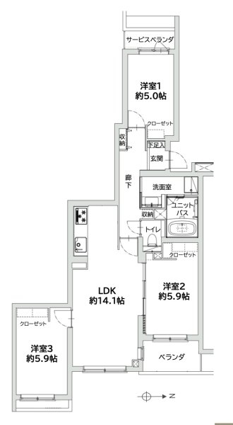 ヒルズ等々力緑地ウエスト