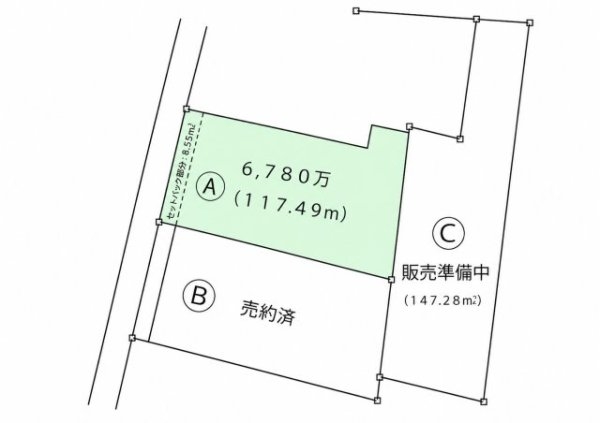 ブルーライン「三ツ沢下町」条件なし土地
