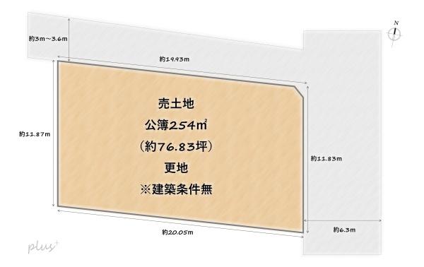 右京区嵯峨大覚寺門前六道町　売土地（建築条件無）