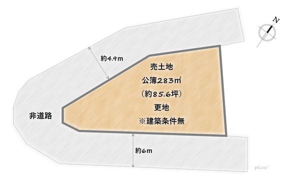 北区衣笠赤阪町　売土地（建築条件無）
