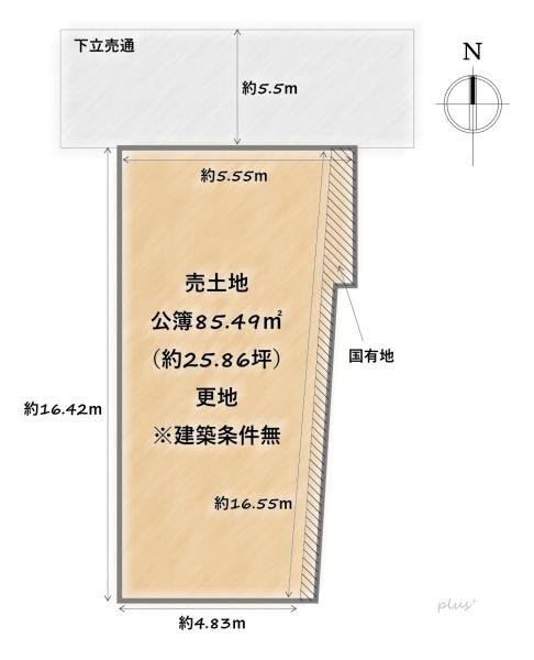 右京区花園藪ノ下町　売土地（建築条件無）