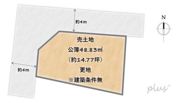 右京区梅津上田町　売土地（建築条件無）