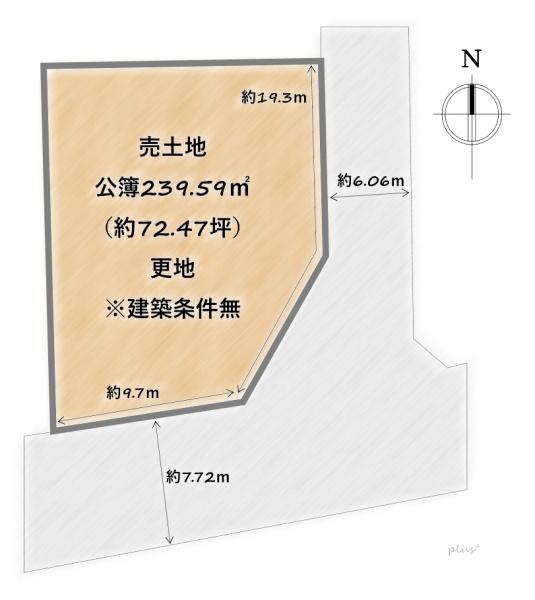 右京区嵯峨観空寺明水町　売土地（建築条件無）
