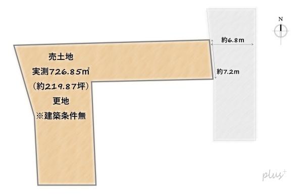 右京区北嵯峨北ノ段町　売土地（建築条件無）