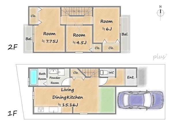 右京区嵯峨北堀町1号地　築後未入居