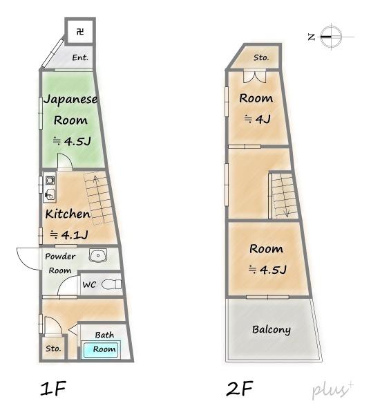 上京区紙屋川町　中古テラス