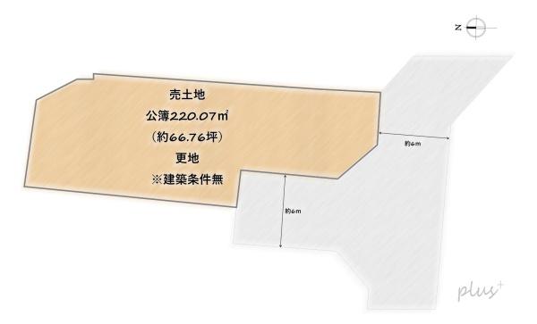 右京区宇多野上ノ谷町3号地　売土地（建築条件無）