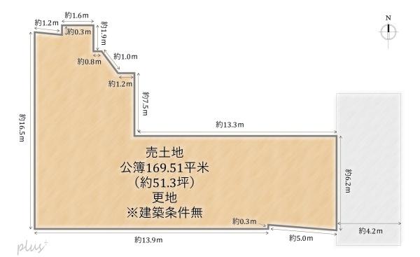 上京区中橋詰町　売土地（建築条件無）