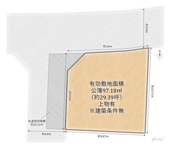 右京区太秦馬塚町　売土地（建築条件無）