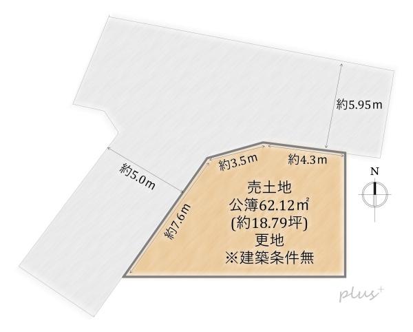 右京区西京極堤下町　売土地(建築条件無)