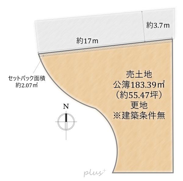 右京区宇多野北ノ院町1期2次3号地　売土地（建築条件無）