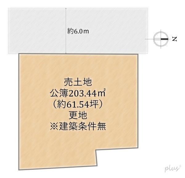 右京区北嵯峨気比社町4号地　売土地（建築条件無）