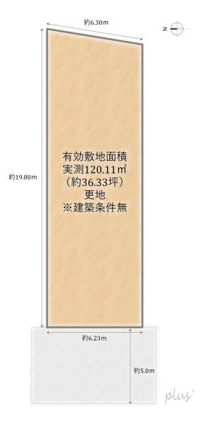 右京区嵯峨天龍寺油掛町1号地　売土地（建築条件無）