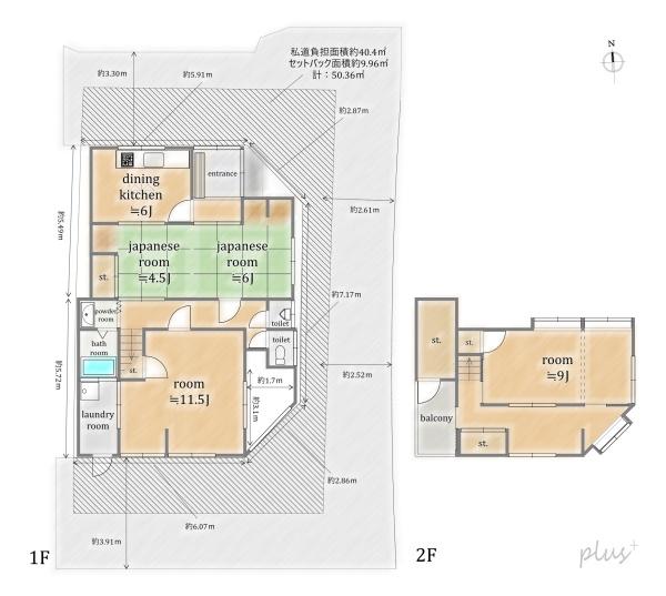 嵯峨大覚寺　三方向角地の家