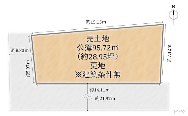 中京区西ノ京船塚町売土地（建築条件無）