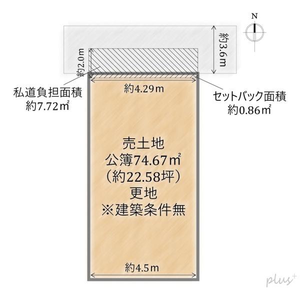 右京区太秦井戸ケ尻町　売土地（建築条件無）