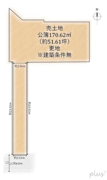 北区紫野下柳町　売土地（建築条件無）