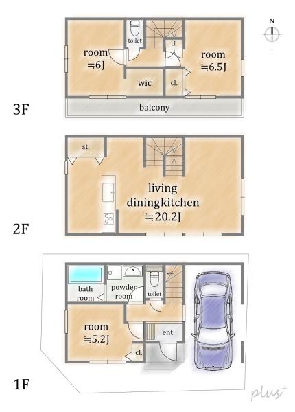 中京区聚楽廻松下町C号棟　新築戸建