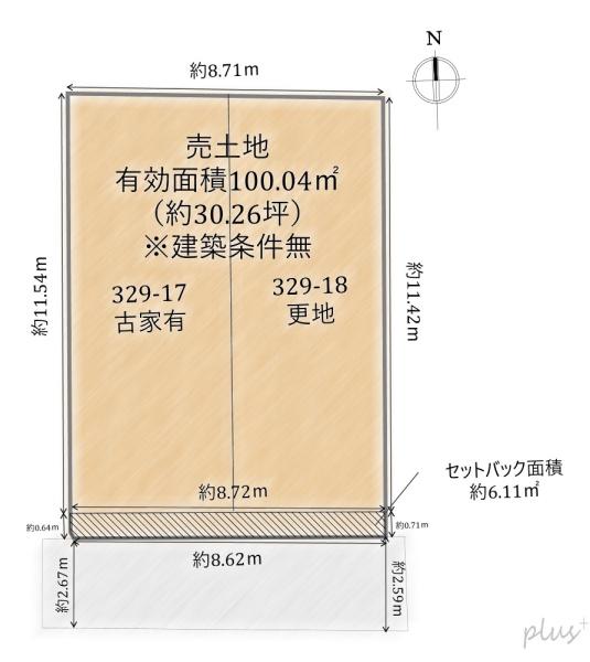 上京区七番町　売土地　一括（建築条件無）
