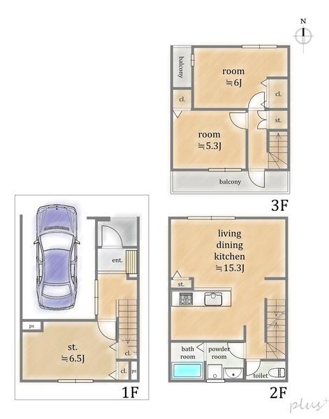 上京区観世町A号棟　新築戸建