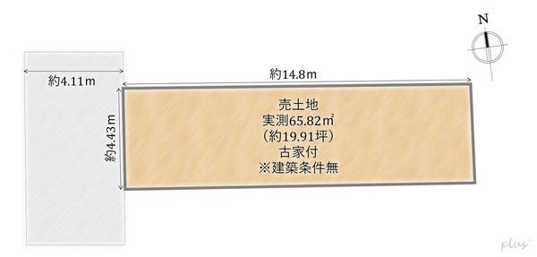 中京区西ノ京月輪町　売土地（建築条件無）