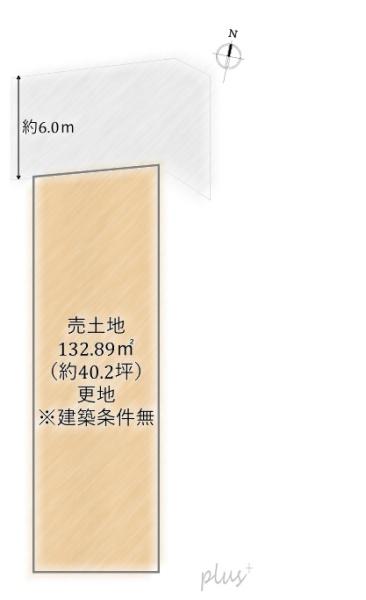 右京区嵯峨新宮町3号地　売土地（建築条件無）