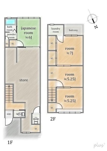 右京区太秦桂木町　店舗付中古戸建
