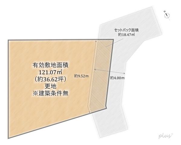 右京区花園大藪町4期1号地　売土地（建築条件無）
